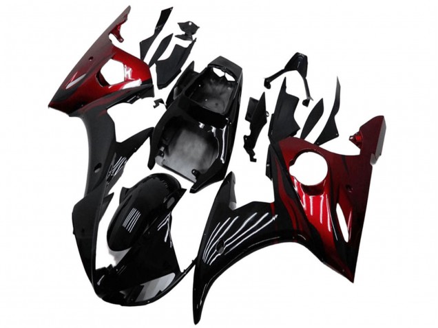 Compra Kits Carenado Moto Yamaha YZF R6 2003-2004 - Negro Brillante Rojo