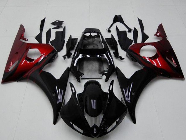 Compra Kits Carenado Moto Yamaha YZF R6 2003-2004 - Negro Brillante Rojo