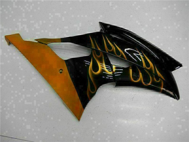 Compra Carenados Moto Yamaha YZF R6 2008-2016 - Negro Brillante Oro Llama
