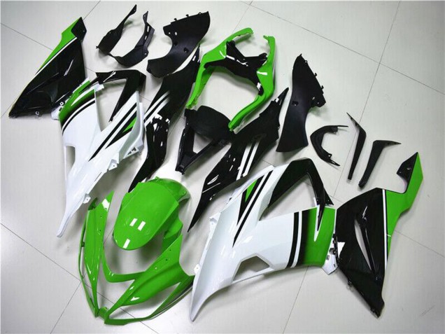 Compra Carenados Moto Kawasaki ZX6R 2013-2018 - Verde Blanco Negro Brillante