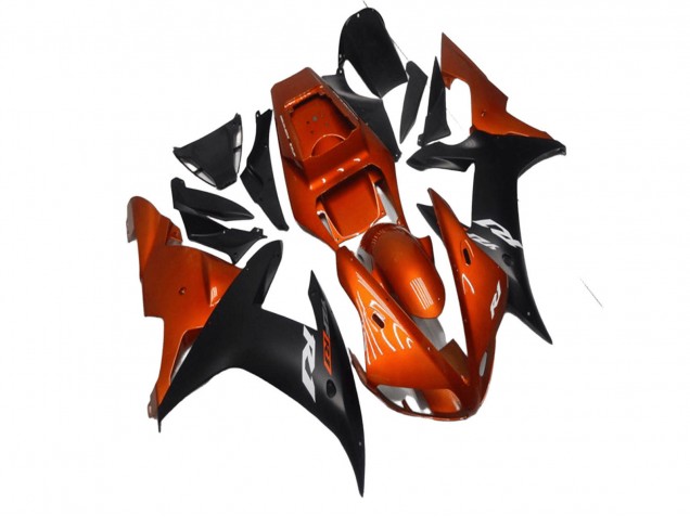 Compra Carenados Moto Yamaha YZF R1 2002-2003 - Naranja Negro Mate