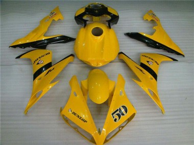 Compra Carenados Moto Yamaha YZF R1 2004-2006 - Amarillo Negro Brillante Dunlop 50