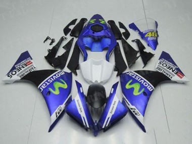 Compra Carenados Moto Yamaha YZF R1 2012-2014 - Azul Blanco Negro Verde MoviStar Yamalube ENEOS