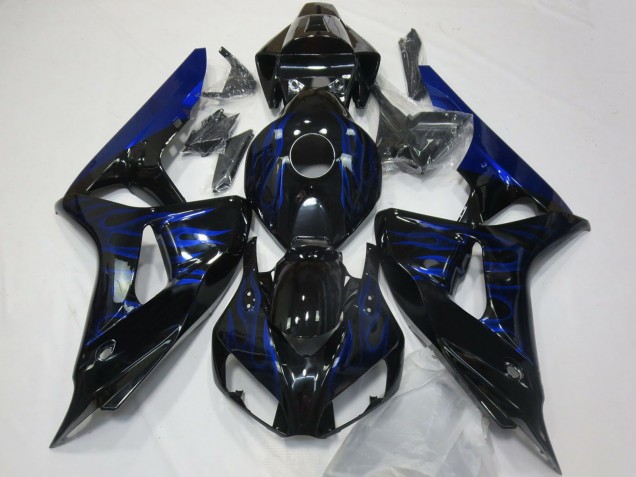 Compra Carenados Moto Honda CBR1000RR 2006-2007 - Negro Brillante Azul Llama