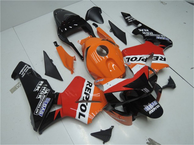 Compra Kits Carenado Moto Honda CBR600RR 2003-2004 - Naranja Blanco Rojo Negro Brillante Repsol