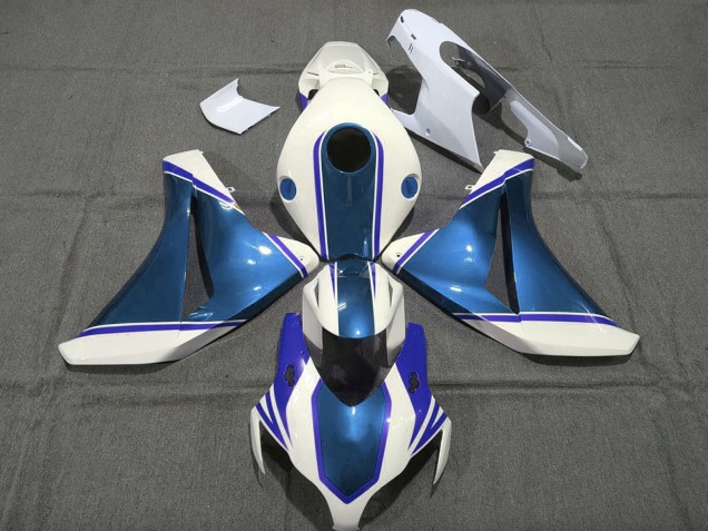 Compra Carenados Moto Honda CBR1000RR 2008-2011 - Blanco Lustroso Azul Perla