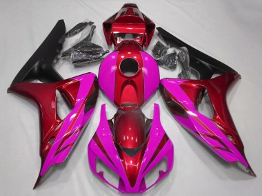 Compra Carenados Moto Honda CBR1000RR 2006-2007 - Rojo Rosa Negro Mate