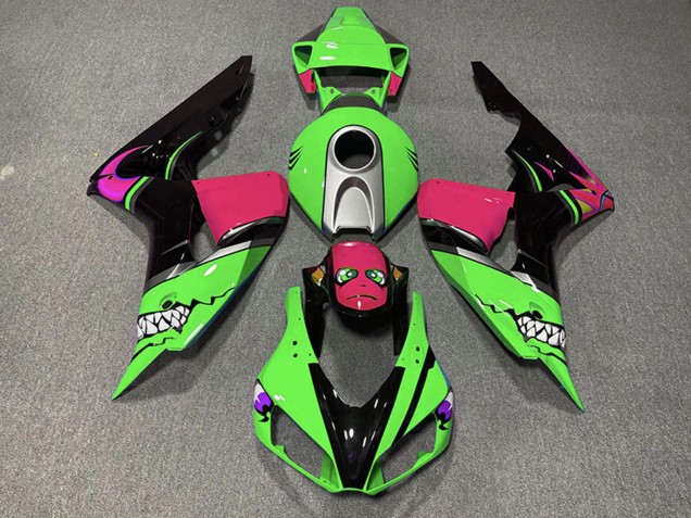Compra Carenados Moto Honda CBR1000RR 2006-2007 - Verde Plata Rosa Negro Brillante Tiburón