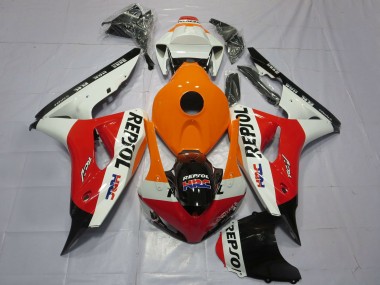 Compra Carenados Moto Honda CBR1000RR 2006-2007 - Naranja Blanco Rojo Negro Brillante Repsol HRC