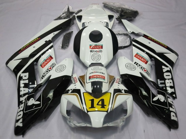 Compra Carenados Moto Honda CBR1000RR 2004-2005 - Blanco Negro Brillante Amarillo Playboy 14