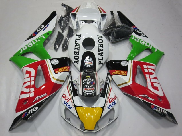 Compra Carenados Moto Honda CBR1000RR 2006-2007 - Blanco Rojo Verde Amarillo Negro Givi PlayBoy