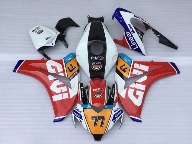 Compra Carenados Moto Honda CBR1000RR 2008-2011 - Blanco Rojo Azul Naranja Negro Elf Givi 77