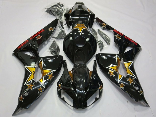 Compra Carenados Moto Honda CBR1000RR 2006-2007 - Negro Brillante Estrella Energy Drink