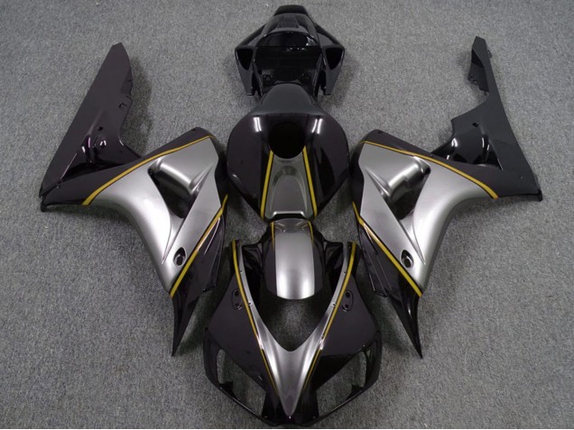 Compra Carenados Moto Honda CBR1000RR 2006-2007 - Plata Amarillo Negro Brillante Pinstripe