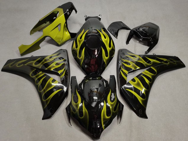 Compra Carenados Moto Honda CBR1000RR 2008-2011 - Negro Brillante Oro Llama