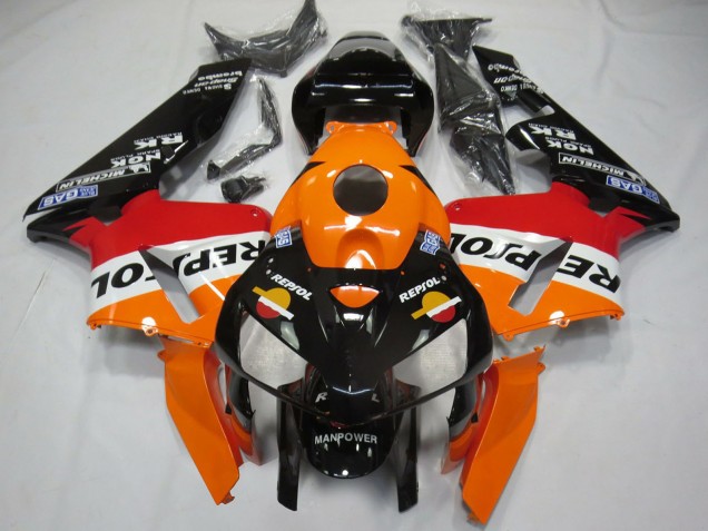Compra Carenados Moto Honda CBR600RR 2005-2006 - Naranja Rojo Blanco Negro Bottom Repsol