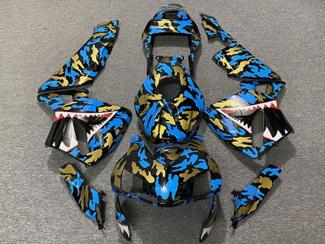 Compra Carenados Moto Honda CBR600RR 2003-2004 - Azul Oro Camouflage Tiburón