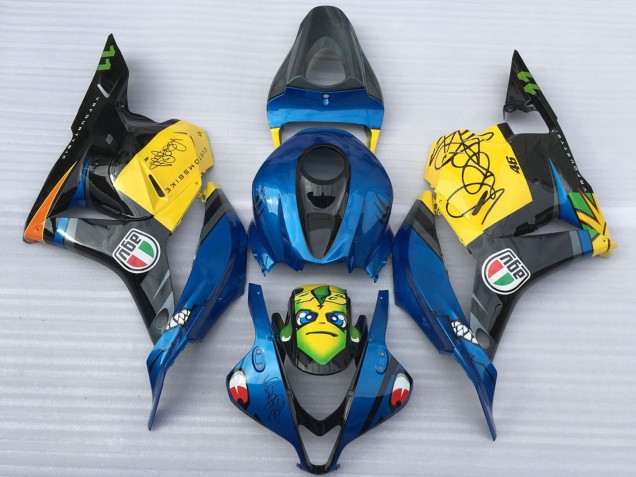 Compra Carenados Moto Honda CBR600RR 2009-2012 - Azul Amarillo Negro Brillante Tiburón