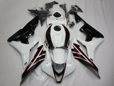 Compra Carenados Moto Honda CBR600RR 2007-2008 - Blanco Negro Brillante OEM Estilo