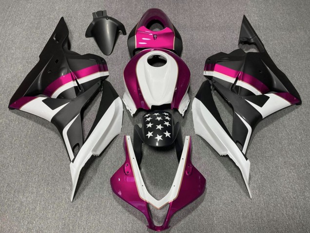 Compra Carenados Moto Honda CBR600RR 2009-2012 - Blanco Rosa Negro Mate Estrella
