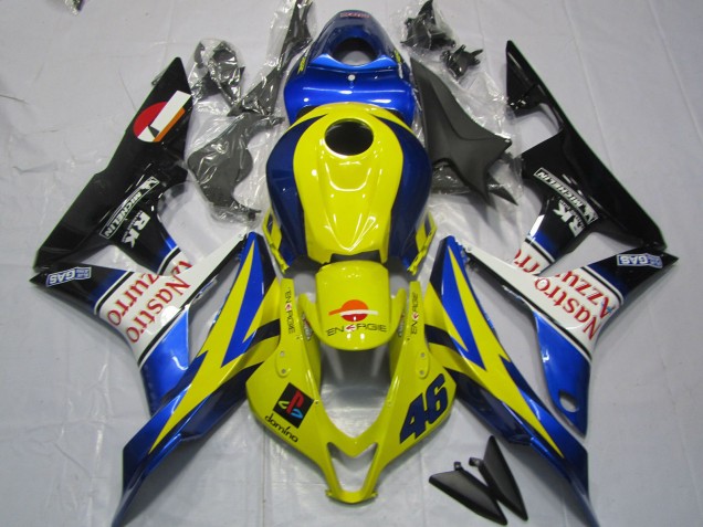 Compra Carenados Moto Honda CBR600RR 2007-2008 - Amarillo Azul Blanco Negro Brillante Nastro Azzurro