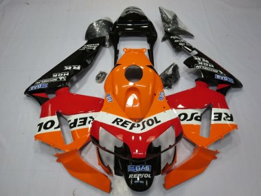 Compra Carenados Moto Honda CBR600RR 2003-2004 - Naranja Blanco Rojo Negro Brillante OEM Estilo Repsol
