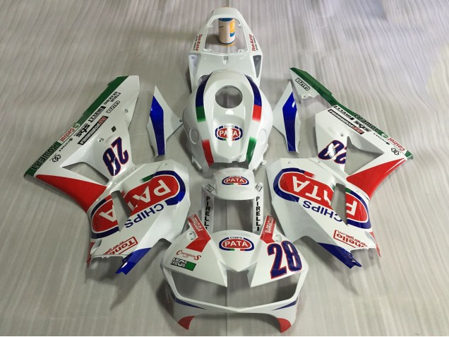 Compra Carenados Moto Honda CBR600RR 2013-2023 - Blanco Rojo Azul Pata 28