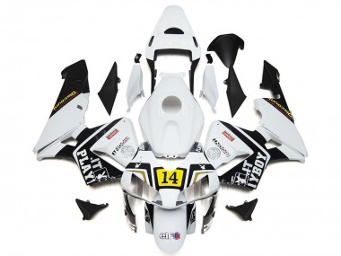 Compra Carenados Moto Honda CBR600RR 2003-2004 - Blanco Amarillo Negro Brillante Playboy 14