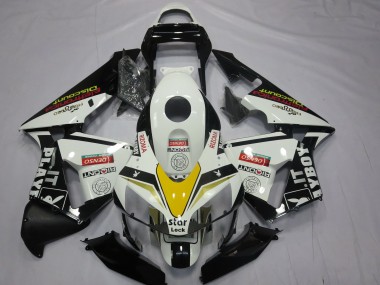 Compra Carenados Moto Honda CBR600RR 2003-2004 - Blanco Amarillo Negro Brillante Playboy Estilo