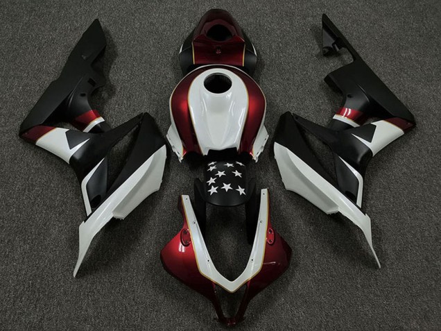 Compra Carenados Moto Honda CBR600RR 2009-2012 - Blanco Rojo Negro Mate Estrella
