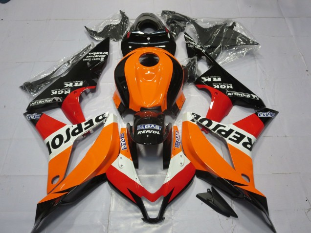 Compra Carenado Moto Honda CBR600RR 2007-2008 - Naranja Blanco Rojo Negro Brillante Repsol