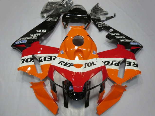 Compra Carenados Moto Honda CBR600RR 2005-2006 - Naranja Blanco Rojo Negro Brillante Repsol
