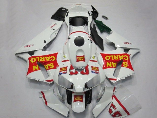 Compra Carenados Moto Honda CBR600RR 2003-2004 - Blanco Rojo Amarillo San Carlo 58