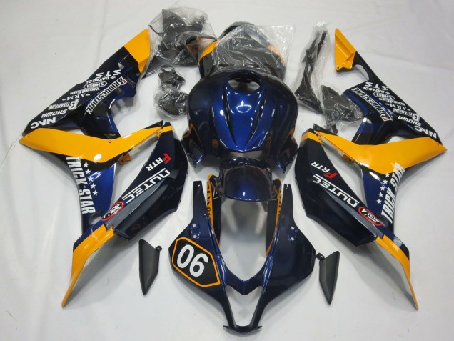 Compra Carenados Moto Honda CBR600RR 2007-2008 - Naranja Azul Negro Brillante