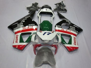 Compra Carenados Moto Honda CBR954RR 2002-2003 - Blanco Rojo Verde Negro Brillante CRR Castrol