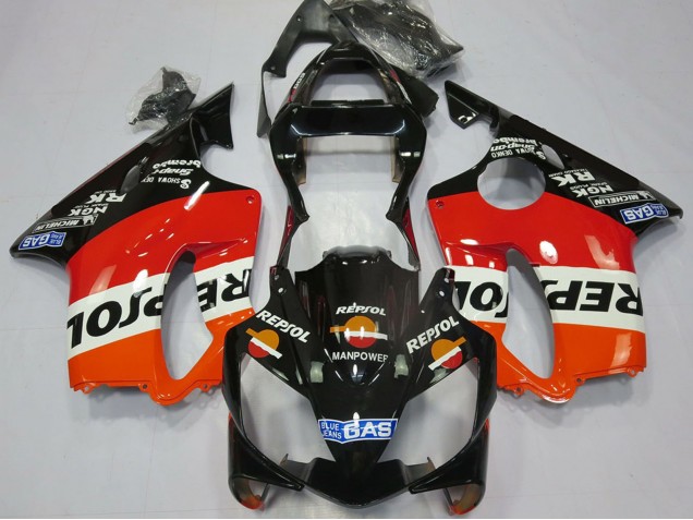 Compra Carenados Moto Honda CBR600 F4i 2001-2003 - Naranja Blanco Rojo Negro Brillante Repsol