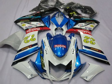 Compra Carenados Moto Suzuki GSXR 1000 2007-2008 - Blanco Azul Rojo Negro Motul 22