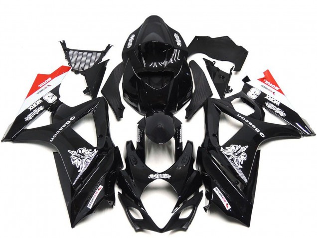 Compra Carenados Moto Suzuki GSXR 1000 2007-2008 - Negro Brillante Blanco Rojo