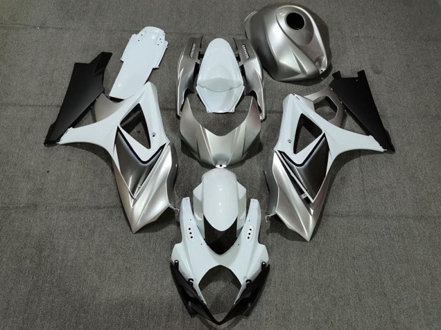 Compra Carenados Moto Suzuki GSXR 1000 2007-2008 - Blanco Plata Negro