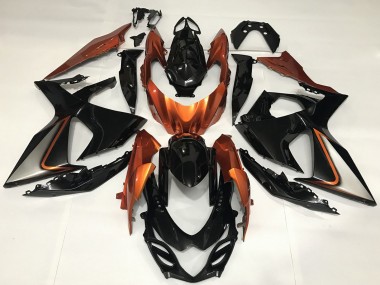 Compra Carenados Moto Suzuki GSXR 1000 2009-2016 - Negro Brillante Shiny Naranja