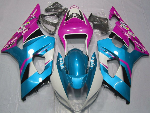 Compra Carenados Moto Suzuki GSXR 1000 2003-2004 - Azul Claro Blanco Rosa