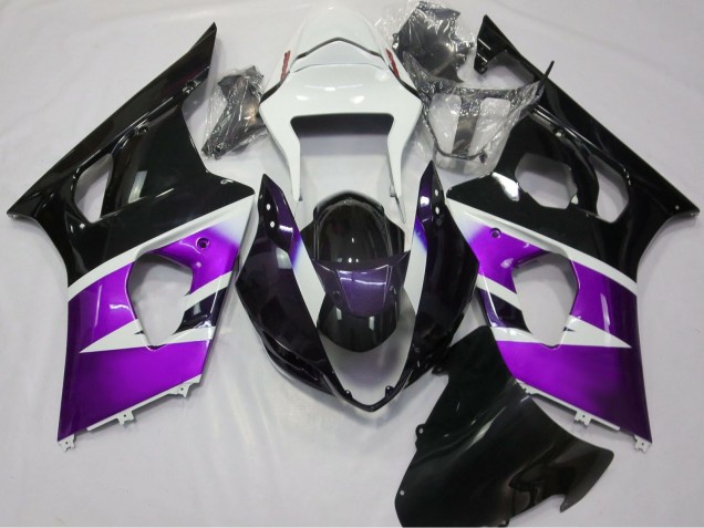 Compra Carenados Moto Suzuki GSXR 1000 2003-2004 - Púrpura Blanco Negro Brillante