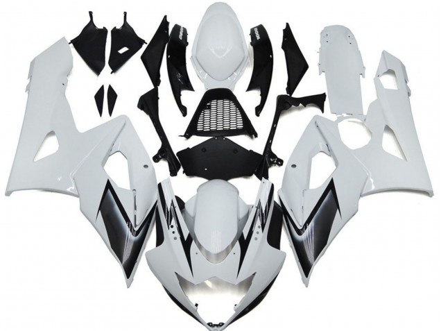 Compra Carenados Moto Suzuki GSXR 1000 2005-2006 - Blanco Brillante Plata Negro
