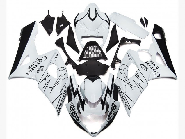 Compra Carenados Moto Suzuki GSXR 1000 2005-2006 - Blanco Negro Corona OEM Estilo