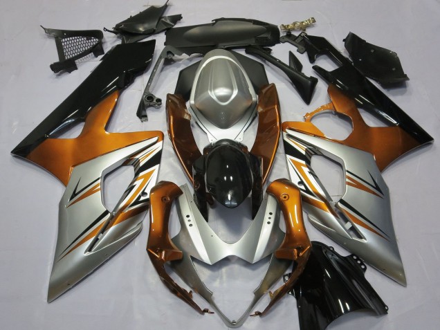 Compra Carenados Moto Suzuki GSXR 1000 2005-2006 - Naranja Plata Negro Brillante