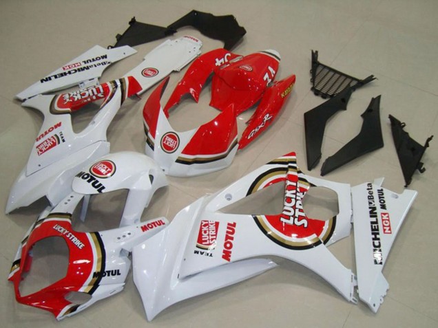 Compra Carenados Moto Suzuki GSXR 1000 2007-2008 - Blanco Rojo Lucky Strike