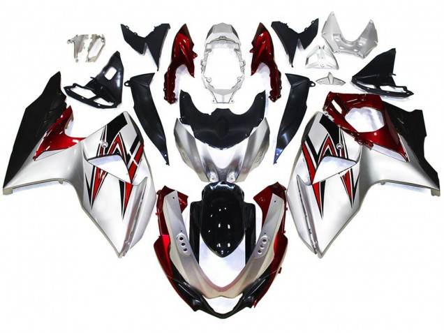 Compra Carenados Moto Suzuki GSXR 1000 2009-2016 - Plata Rojo Negro