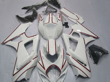 Compra Carenados Moto Suzuki GSXR 1000 2007-2008 - Blanco Rojo Pinstripe