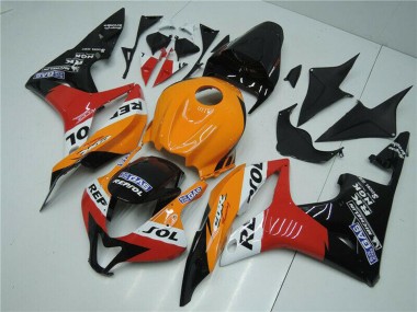 Compra Carenado Moto Honda CBR600RR 2007-2008 - Naranja Blanco Rojo Negro Brillante Repsol