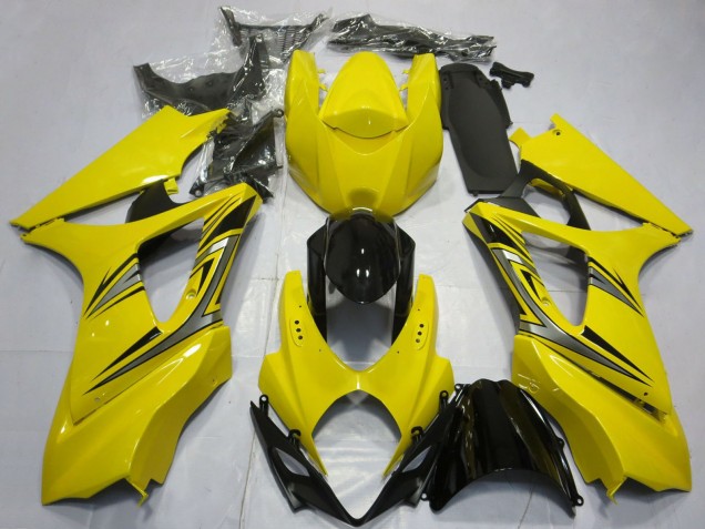 Compra Carenados Moto Suzuki GSXR 1000 2007-2008 - Amarillo Negro Brillante OEM Estilo